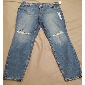 Old Navy Jeans Womens Size 20 Blue High Rise Rockstar Super Skinny Distressed